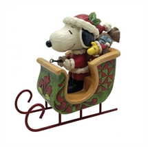 Peanuts - Snoopy & Woodstock in sleigh